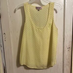 Juicy Couture Yellow Polka Dot Women's Top